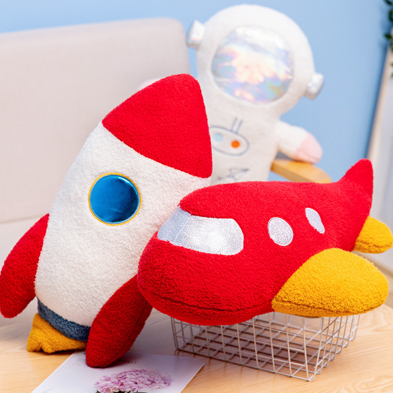 Simulation plane pillow plush toy submarine doll rocket boy graduation gift college entrance examination gift doll