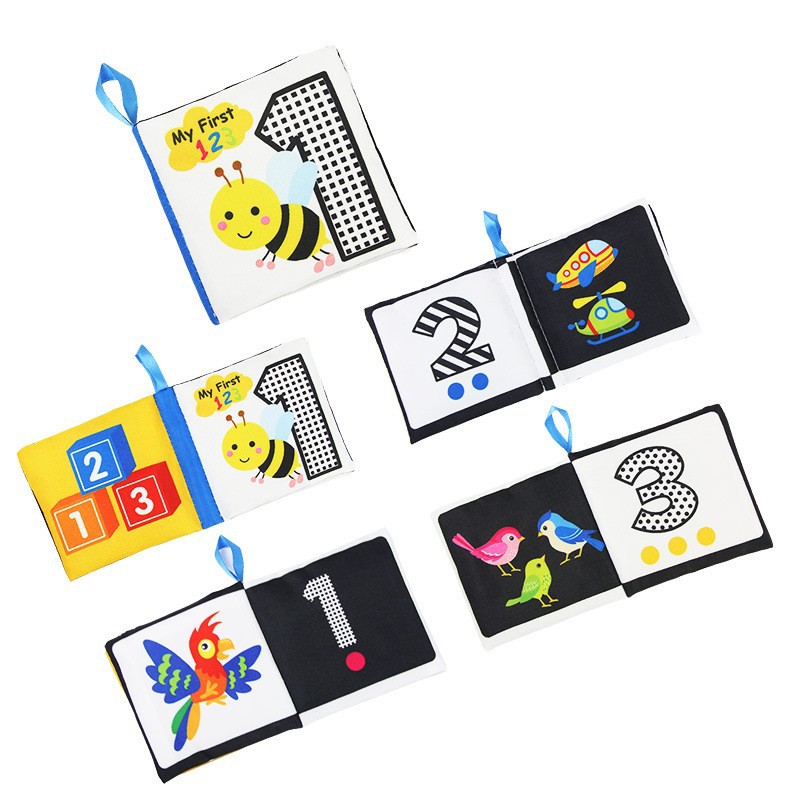 Picture of 34 cross-border newborn early education Enlightenment baby baby cloth book ringing paper BB whistle tear not to rot three-dimensional cloth book