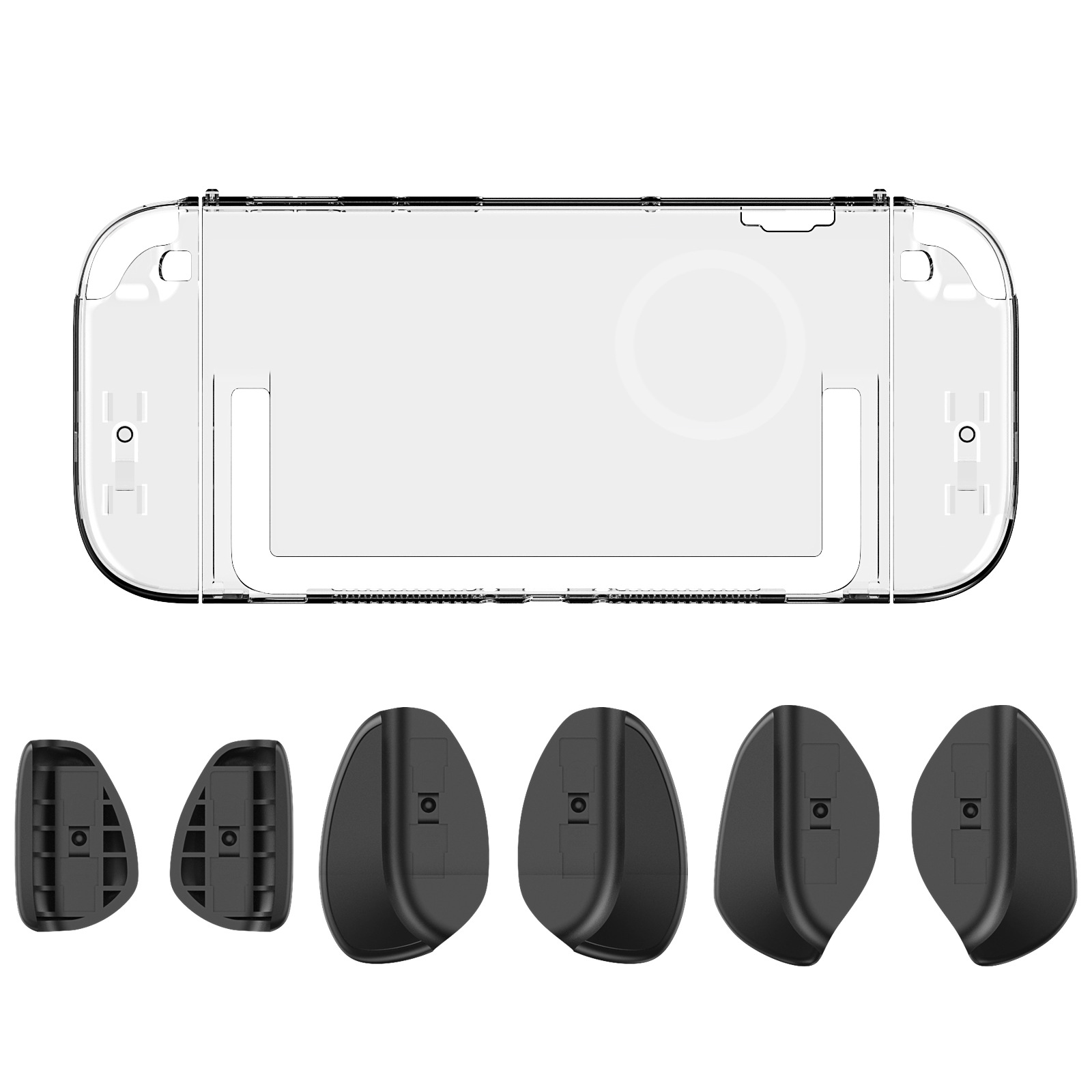 Picture of Switch2 Host Crystal Shell Ns2 Protective Shell Transparent Shell Pc Protective Hard Shell (Equipped with Large, Medium and Small Grips)