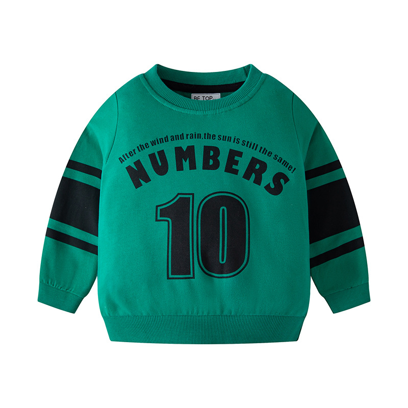 Picture of 2025 K-Style of Kidsren's Cartoon New Autumn and Winter Baby Sweatshirt Letters Boys Pure Cotton Pullover Dropshipping
