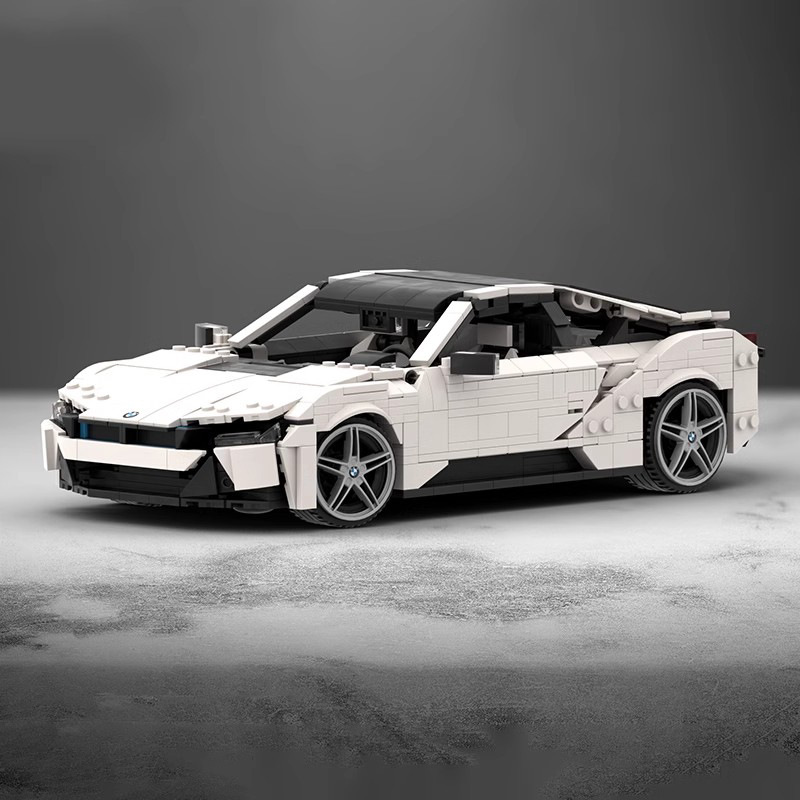 Picture of Compatible with Lego domestic building blocks MOC-148203 BMW i8 assembled car super sports car car model gift ornaments