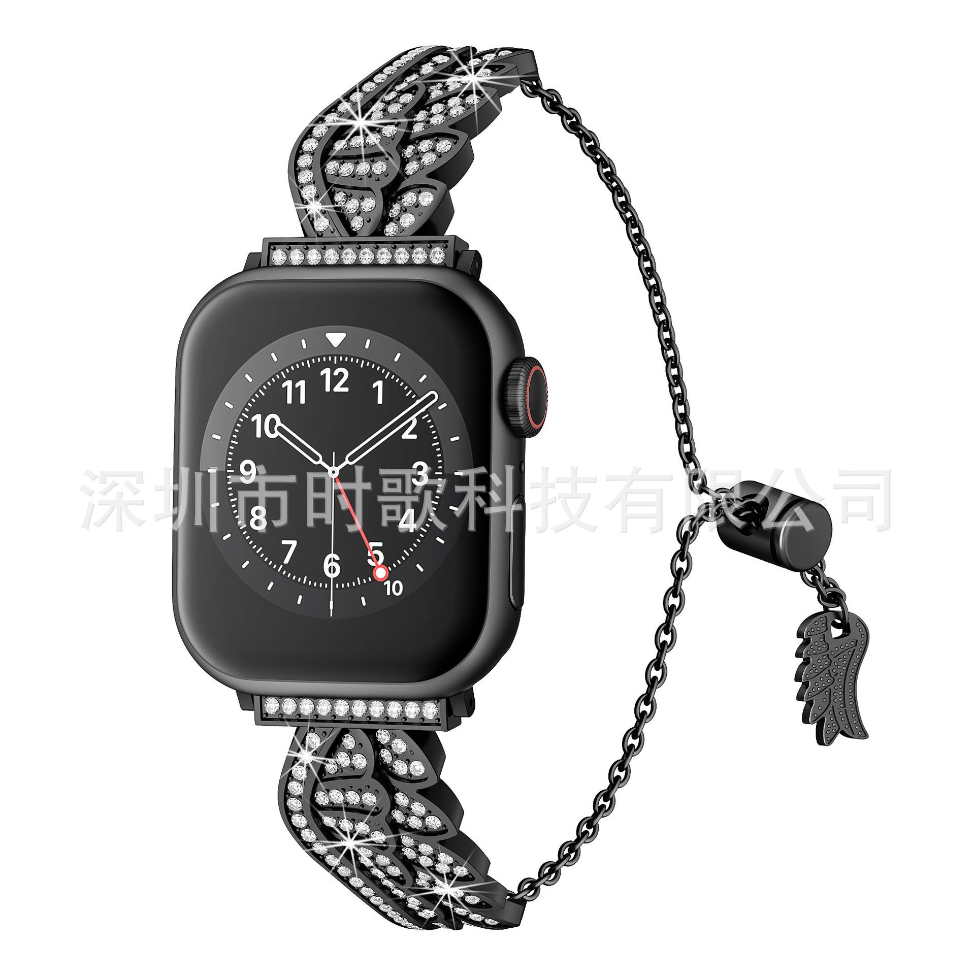Picture of For Apple Watch Strap Wing Adjustment Chain appleiwatch910 Generation Metal Inlay Diamond Strap Wholesale