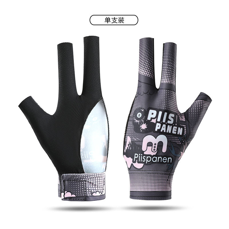 Picture of Billiards Gloves Professional Snooker Men's Three-Finger Full-Finger Ice Silk Breathable Non-Slip Left-Hand Single Pool Gloves Women