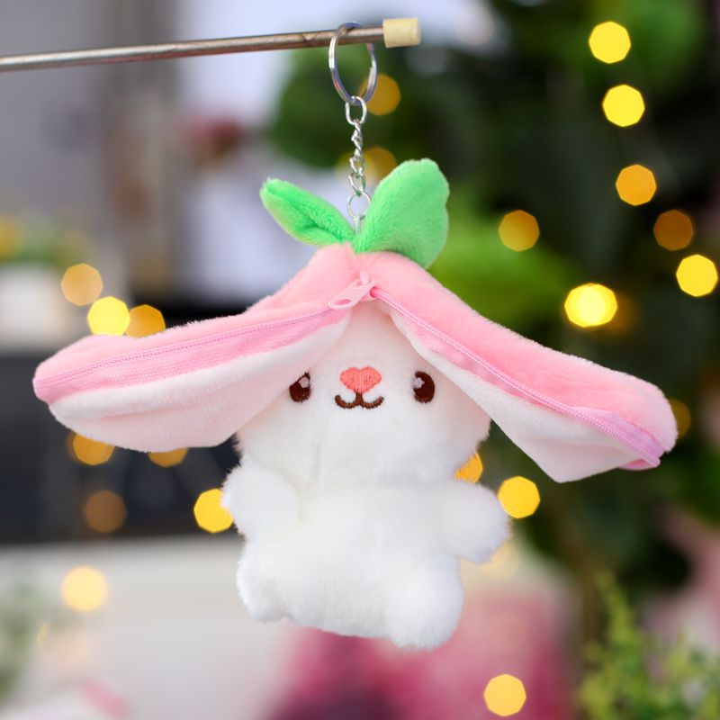 Picture of Net red cute fruit turned rabbit plush toy doll jade GUI dog bag bag hanging doll wholesale