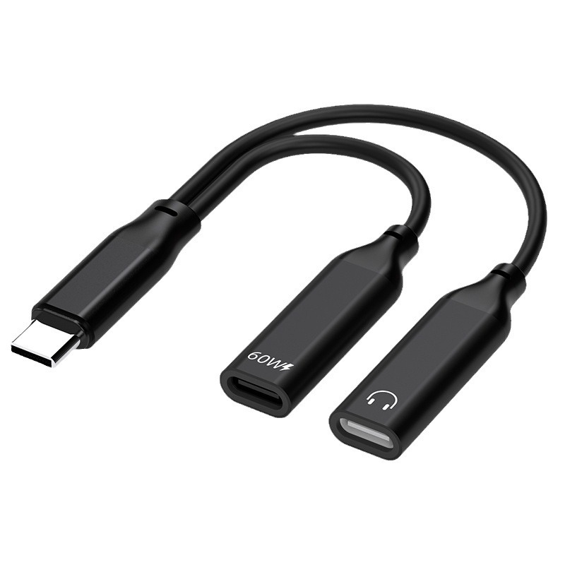 Picture of PD fast charge 60W double TYPE-C audio adapter one minute two digital headphones for Apple iphone15