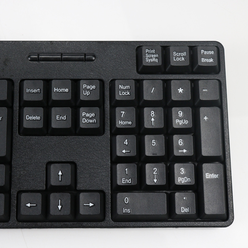 Picture of PS/2 Round Jack Keyboard Desktop Computer Wired Round Head Round Interface Office Home Old Style Keyboard