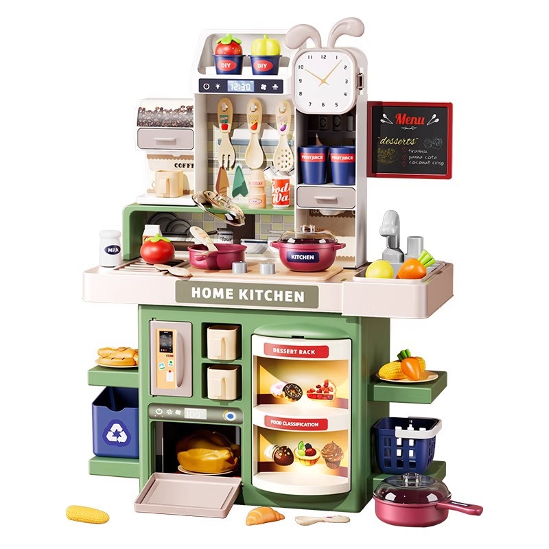 Picture of Cross-border children's play mini kitchen toy simulation spray water table cooking set gift wholesale