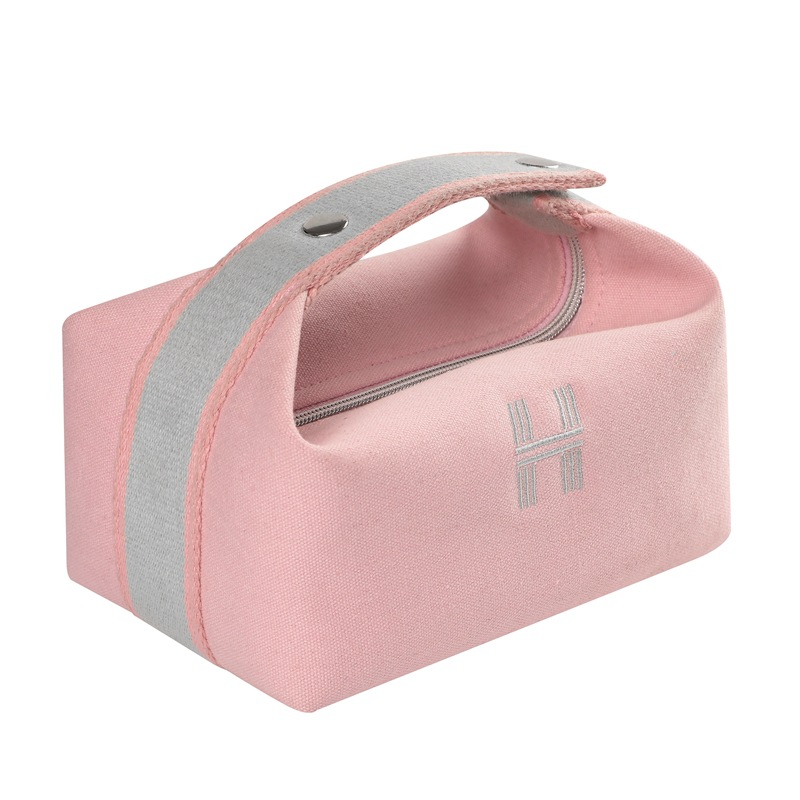 Picture of Cosmetic Bag Advanced Sense Simple Portable Size Capacity Portable Cosmetic Storage Bag Women's Internet Celebrity Canvas Toiletry Bag