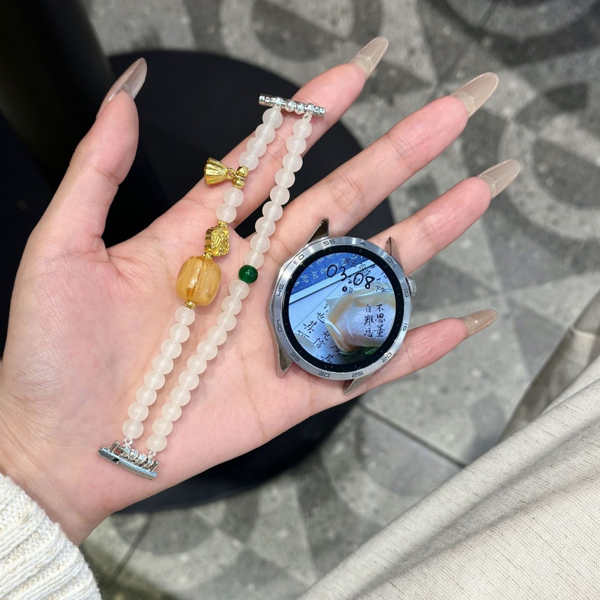 For Huawei GT5 Strap Women New GT4 Beaded watch4pro Women watch3pro Fashion Women GT