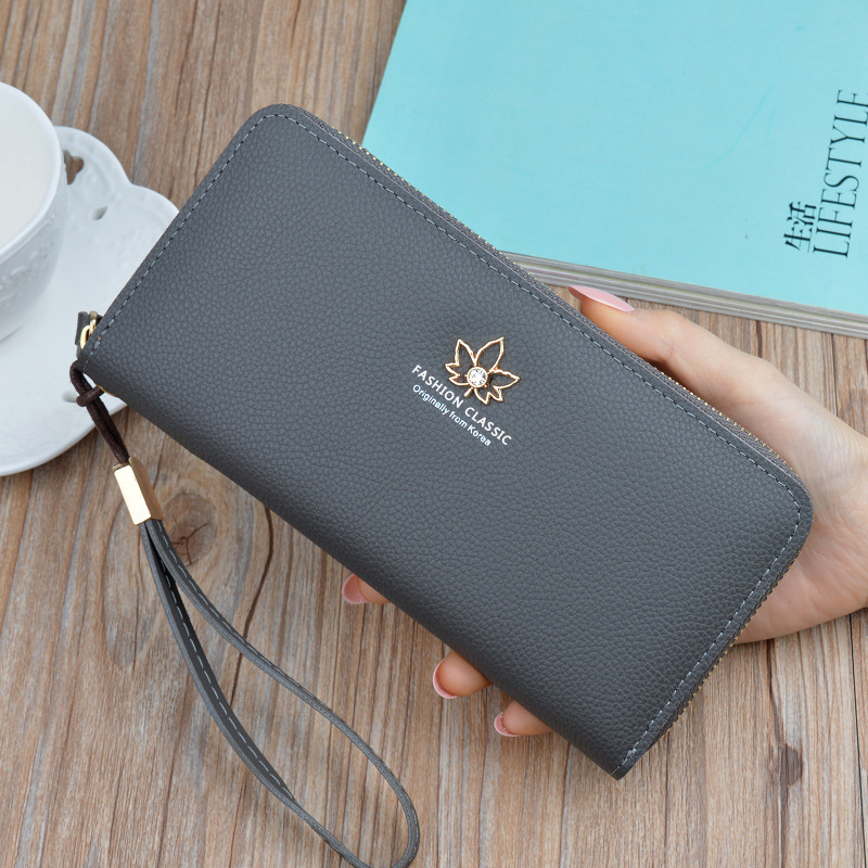 Picture of New Women's Wallet Women's Long Zipper Clutch Bag Women's Fashionable Simple Large Capacity Litchi Pattern Wallet Phone Bag
