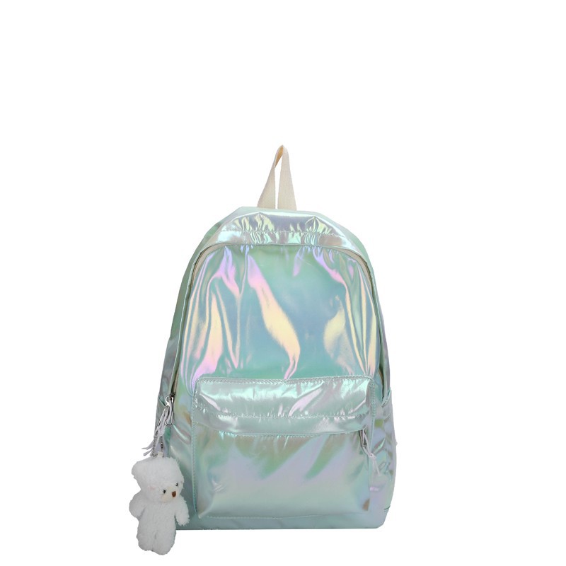 Picture of Summer New Laser Cartoon Couple Backpack Campus Simple Fashion High School Student Schoolbag Without Pendant