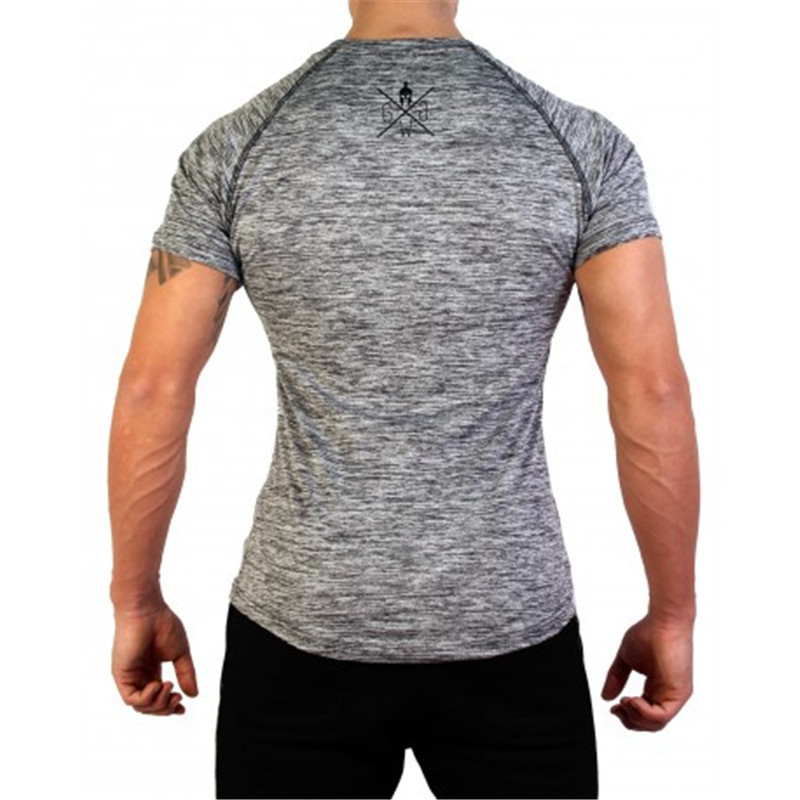 Picture of Muscle Fitness Men's Training Elastic Quick-drying T-shirt Running Suit Room Sports Exercise Quick-drying Short-sleeved Top