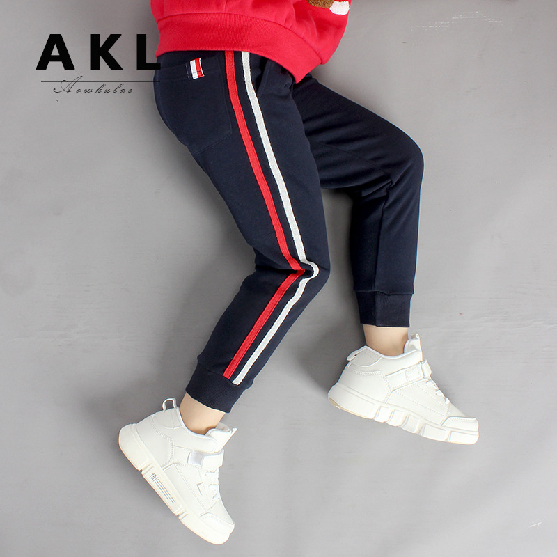 Picture of Autumn Children's Pants Korean Style New Children's Sports Long Pants Big Children's Pure Cotton Casual Anti-Mosquito Pants Children's Pants Wholesale