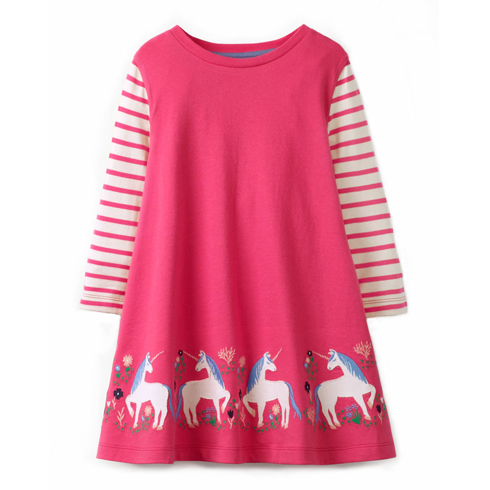 Picture of Girls dress autumn new children's clothing Europe and the United States wholesale long sleeve student skirt children's skirt a generation of hair