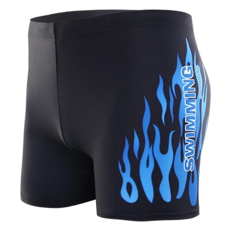 Factory wholesale boxer swimming trunks men's high waist swimming trunks conservative hot spring beach flame anti-embarrassing sexy tide
