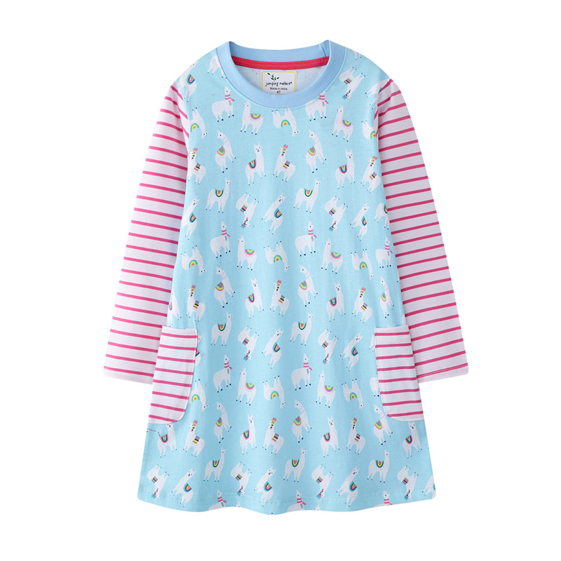 Picture of Girls dress autumn new children's clothing Europe and the United States wholesale long sleeve student skirt children's skirt a generation of hair