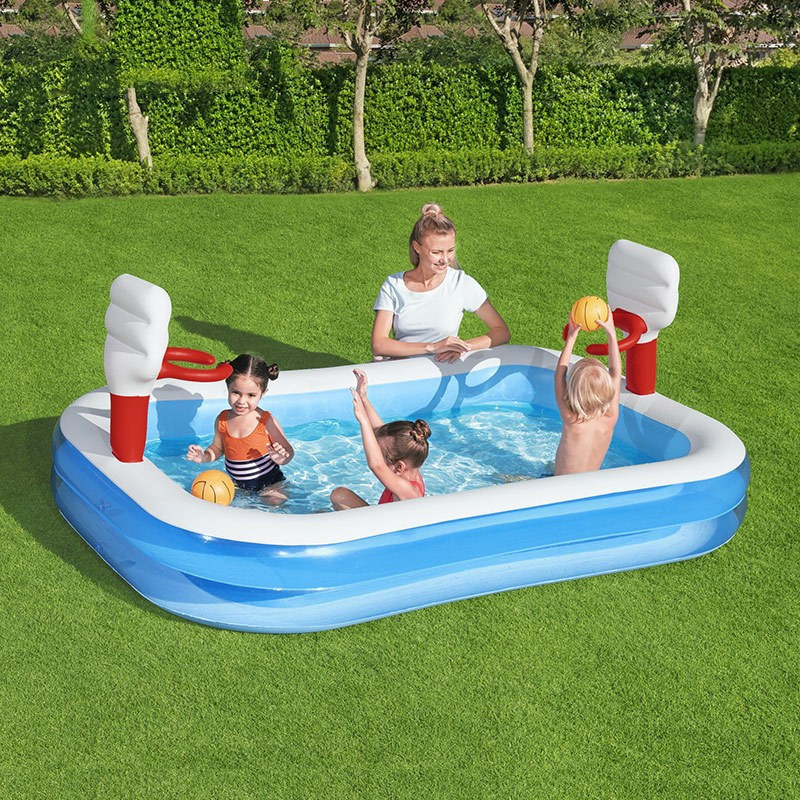 Picture of Children's slide pool sunshade swimming pool alligator fountain mushroom water inflatable play house baby ball pool
