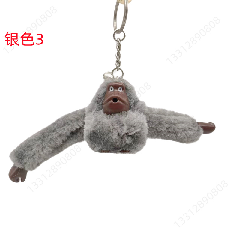 Picture of Plush Toy Long Arm Monkey Bag Pendant Plush Doll Keychain Cute Doll Orangutan Animal Key Ring