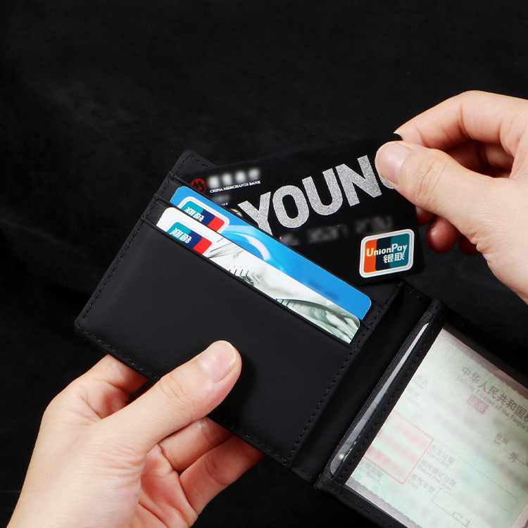Picture of Multifunctional driving license leather case card holder driving certificate book leather large capacity driving license protective case alcantara