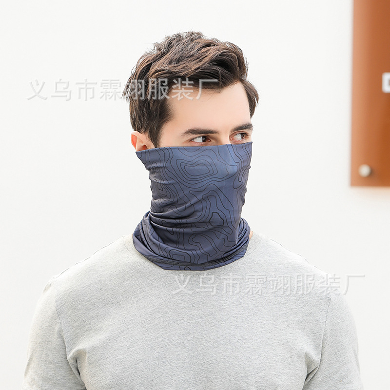 Picture of Sunscreen Mask Ice Silk Scarf Set Men's Headband Neck Protection Neck Summer Fishing Magic Riding Face Face Face Thin