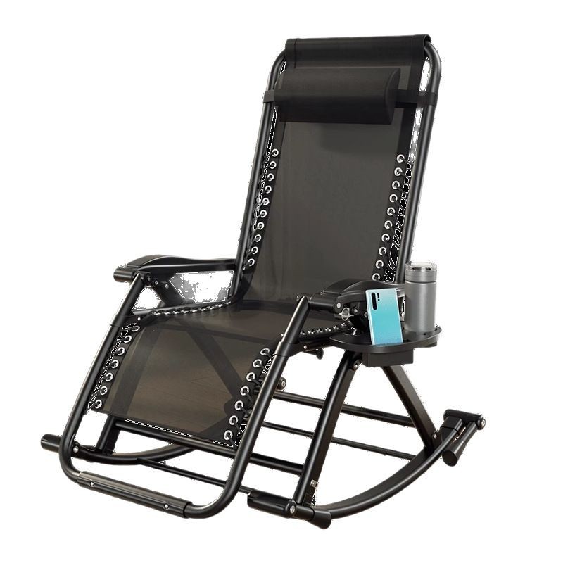 Picture of Summer Rocking Chair Recliner Chair Napping Dual-purpose Folding Backrest Chair for Elderly Household Balcony Leisure Lazy Leisure Chair