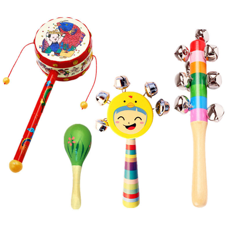 Picture of Newborn baby sand hammer rattle early education puzzle hand bell baby grip training toys 0-6-8-12 months children