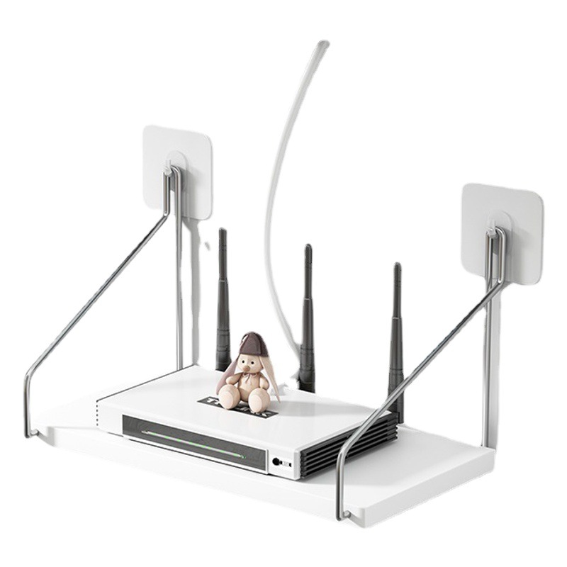 Cross-Border Wholesale Router Storage Rack for Tv Set-Top Boxes, Wall-Mounted Wifi Storage Rack Without Drilling