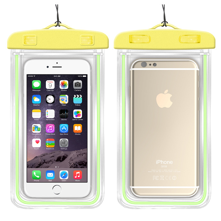 Picture of Hot spring swimming fluorescent waterproof protective bag fluorescent mobile phone waterproof cover luminous mobile phone waterproof bag
