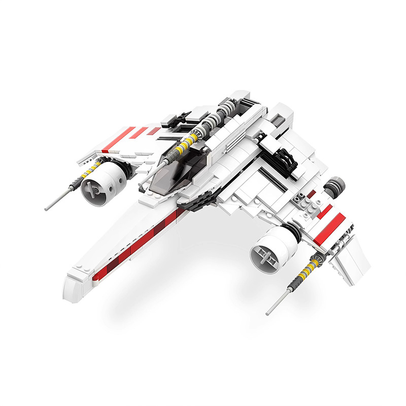 Compatible with Lego Moc Creative Building Block Set E-Wing Interstellar Fighter Puzzle Toy Educational Planet Series