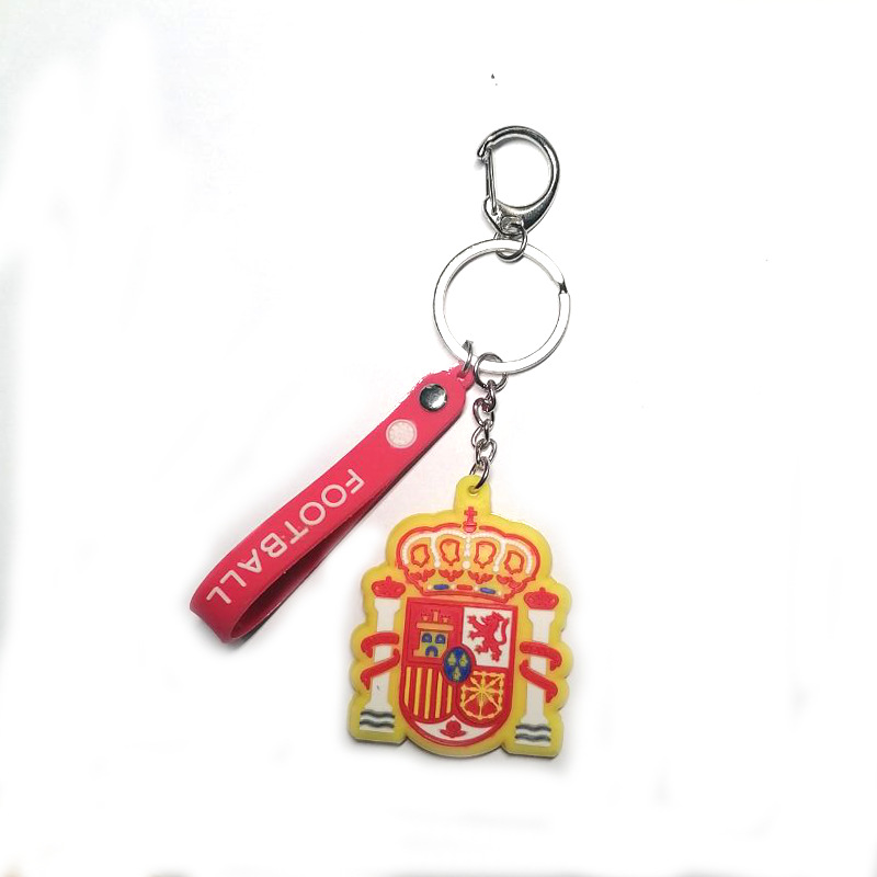 Picture of Real Madrid Atletico Paris Juventus AC inter Roman double-sided ball mark PVC Keychain D-shaped pendant fan gift supplies