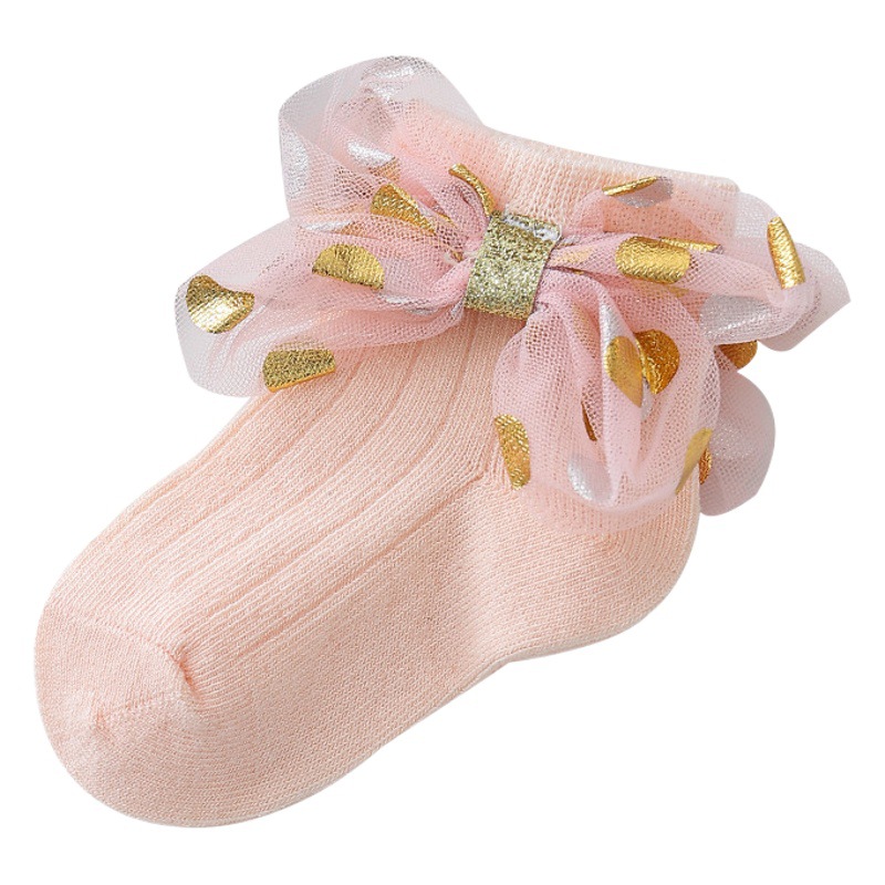 23 new baby girl socks Western style girls lace socks lace baby Princess socks bow children dance socks