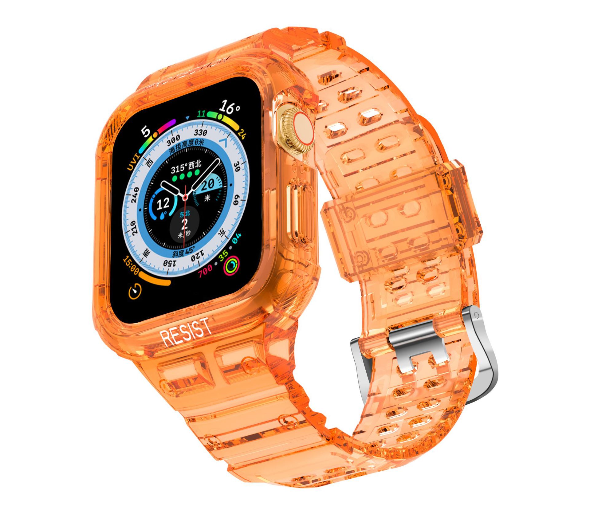 Picture of For apple watch Apple Watch Strap iwatch1 ~ 9 Generation TPU One-piece Strap Transparent Step