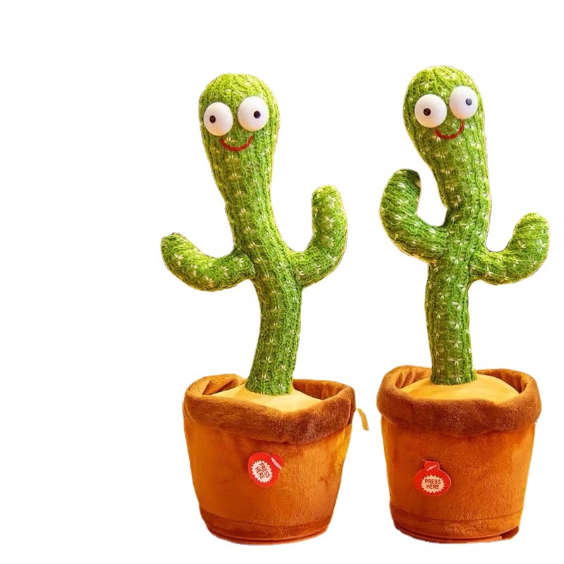 Picture of Can dance cactus trembles with electric doll sand sculpture plush toy can learn to speak and sing birthday gift