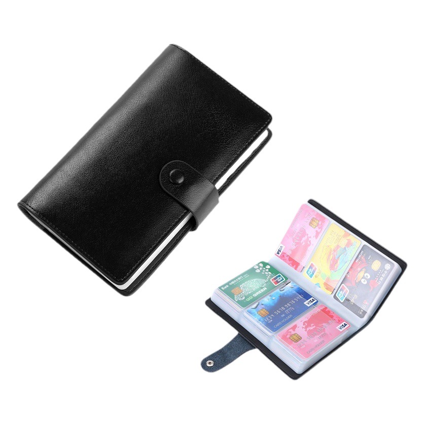 Large Capacity fashion women's cowhide card holder men's multi-card business card holder business bank credit card case genuine leather