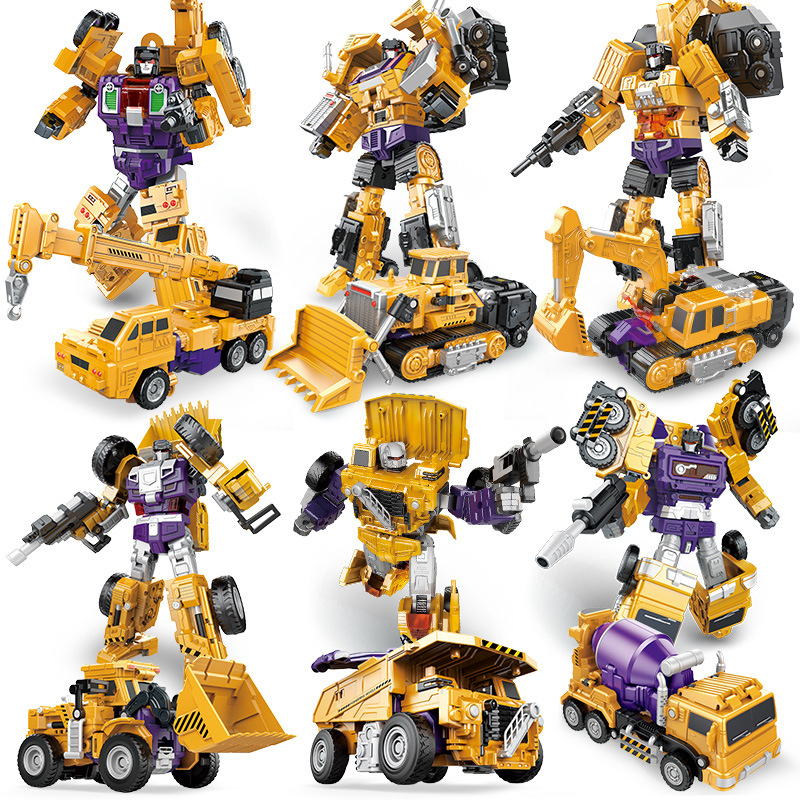 Picture of Jinjiang deformation toy 626 Hercules engineering vehicle six-in-one car robot super-large combination model boy