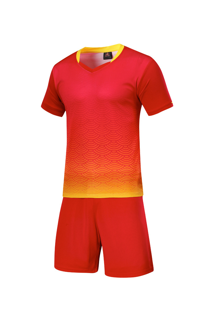 Picture of Factory direct supply sweat absorbent breathable adult children's football clothes suit wholesale in stock short sleeve football clothes can be printed