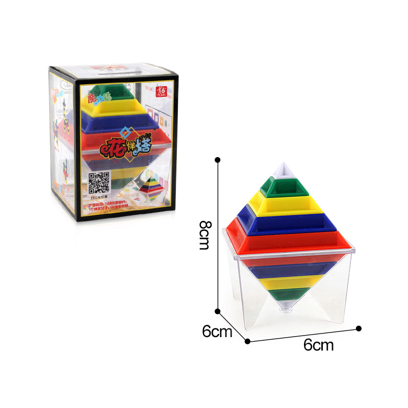 Picture of New product magic turn pattern tower children's intelligence building blocks Rubik's Cube puzzle science and education assembly toys with instructions