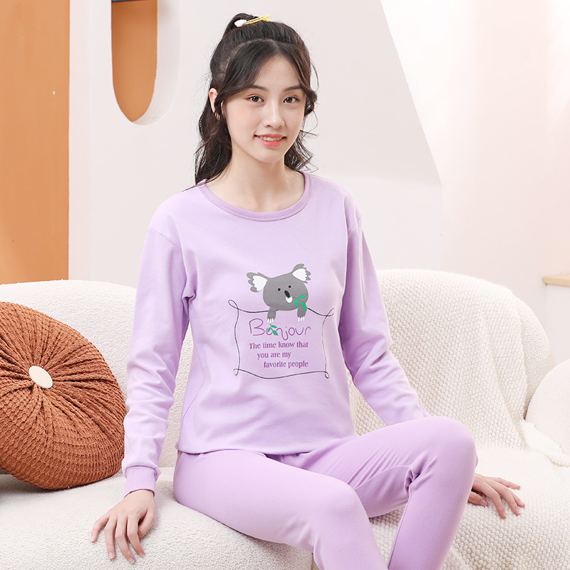 Picture of New Children's Cotton Home Clothes for Boys and Girls Autumn Clothes Large, Medium and Large Children's Middle Collar Thermal Underwear Suit Autumn Clothes Long Johns