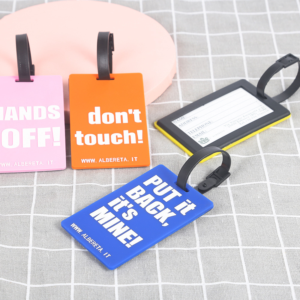 Amazon's New Cartoon Pvc Luggage Tag Bag Pendant Creative Card Holder Travel Suitcase Backpack Name Tag Wholesale