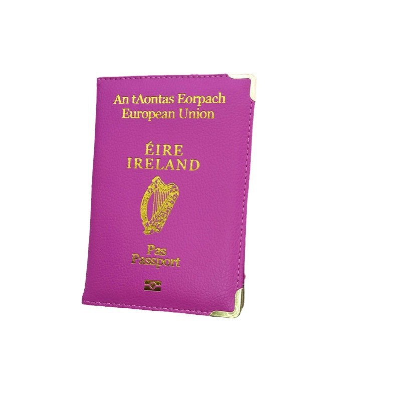 Picture of Multicolor Optional PU Ireland Passbook Holder Passbook Holder Travel Multi-function Bi-fold Passbook Bag Certificate Holder