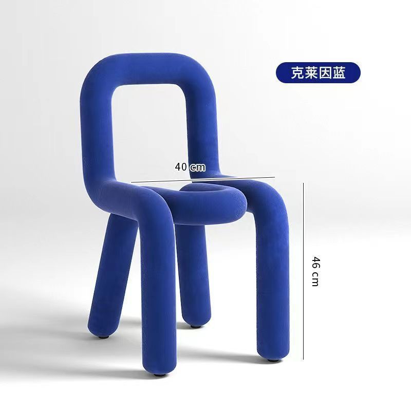 Picture of Unique Dining Chair Creative Comfortable Coffee Shop Studio Styling Manicure Stool Internet Celebrity Chair with Backrest Internet Celebrity Model