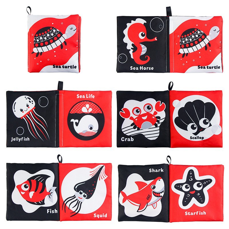 Picture of 34 cross-border newborn early education Enlightenment baby baby cloth book ringing paper BB whistle tear not to rot three-dimensional cloth book