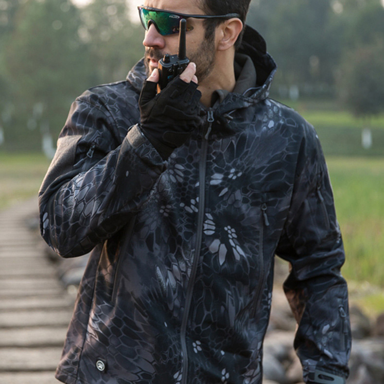 Picture of Shark skin soft shell assault coat size tactical military fans windproof warm outdoor mountaineering suit a generation of hair