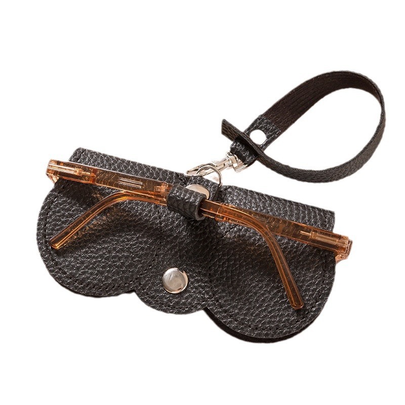 Picture of Simple Fashion Portable Sunglasses Protective Case Sunglasses PU Protective Case Sunglasses Storage Bag Red Bag