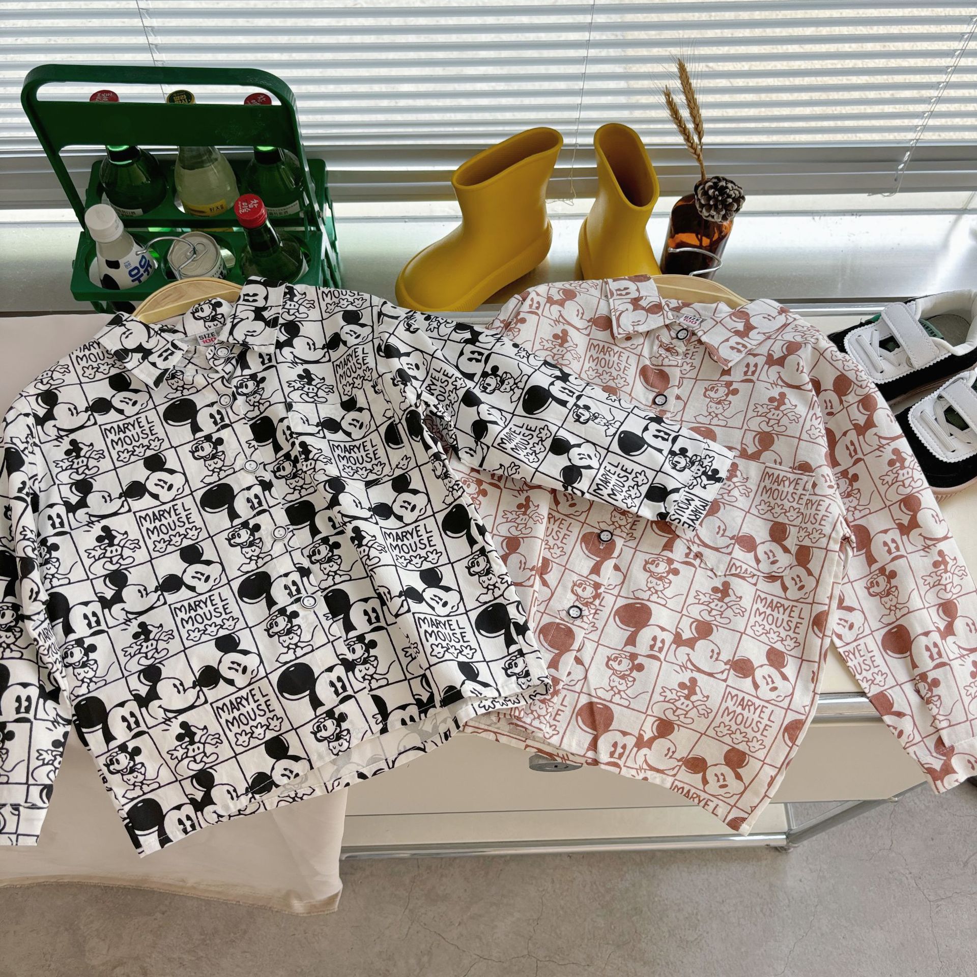 Picture of Autumn Kidsren's Long-Sleeved Shirts, Comfortable New Products for Boys and Girls, Brother and Sister Clothes, Cotton Cute Cartoon Casual Shirts, Trendy