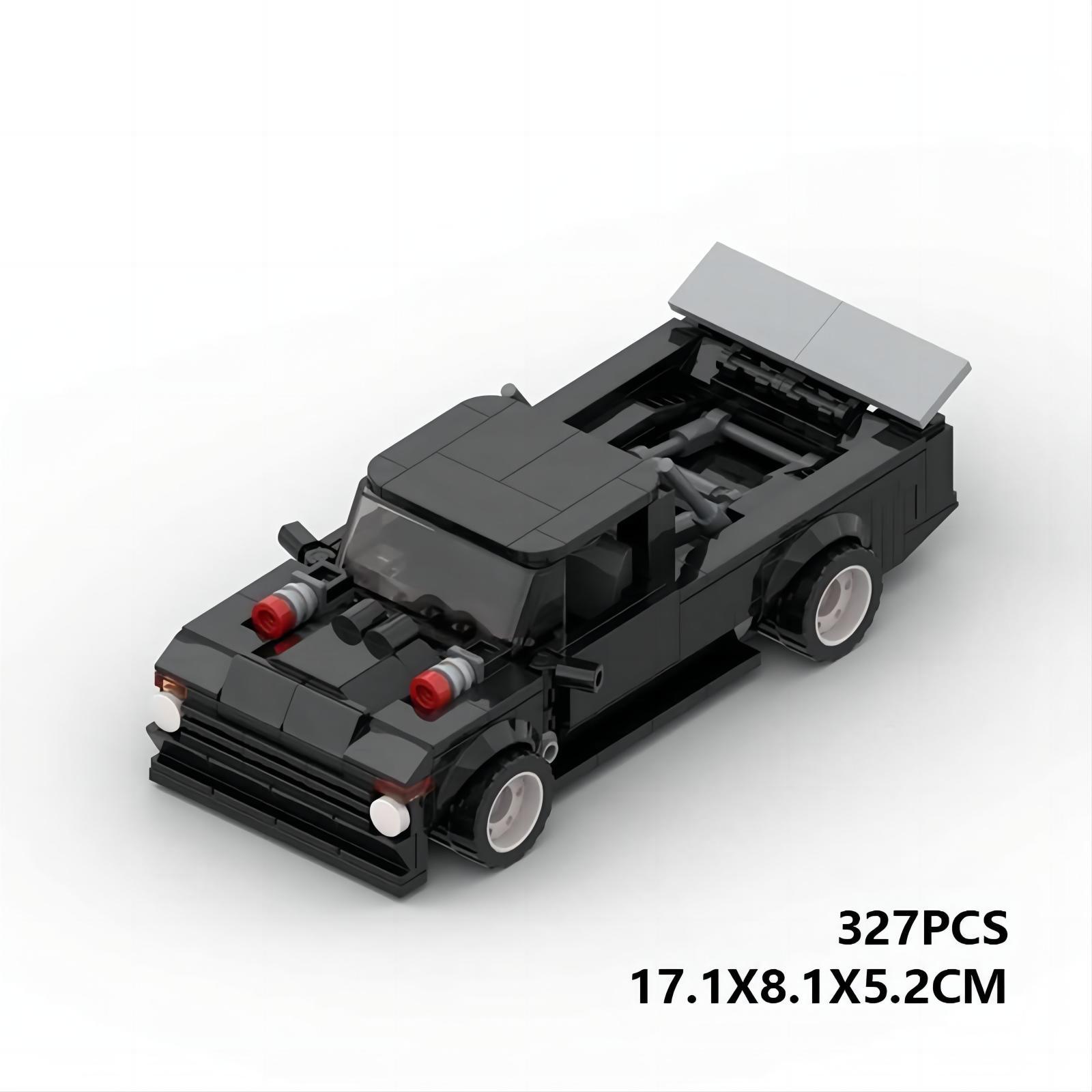 Picture of Ford Hoonitruck puzzle assembled car model compatible with Lego building blocks MOC ultimate tire killer journey