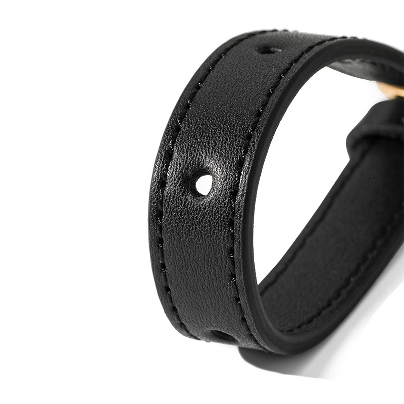 Picture of D-84 suitable for bag extension strap modification plain black extension with two-layer cowhide shoulder strap accessories single buy