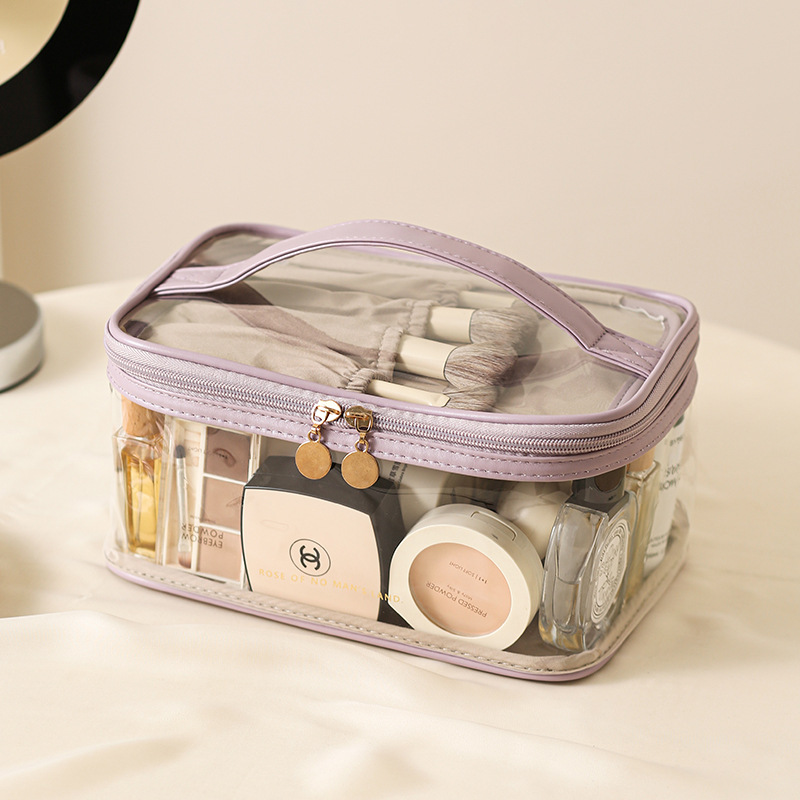 Picture of Transparent Cosmetic Bag, Large Capacity, High-Looking Portable Storage Bag, Multi-Functional Waterproof Toiletry Bag, Cross-Border Cosmetic Bag