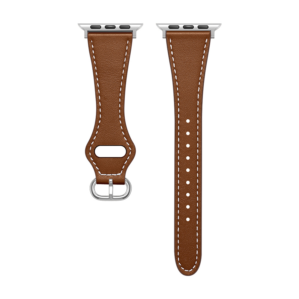 Picture of Suitable for Apple Strap Genuine Leather New Small Man Waist Top Layer Genuine Leather Strap iwatch7 Representative Strap Genuine Leather Women's Style