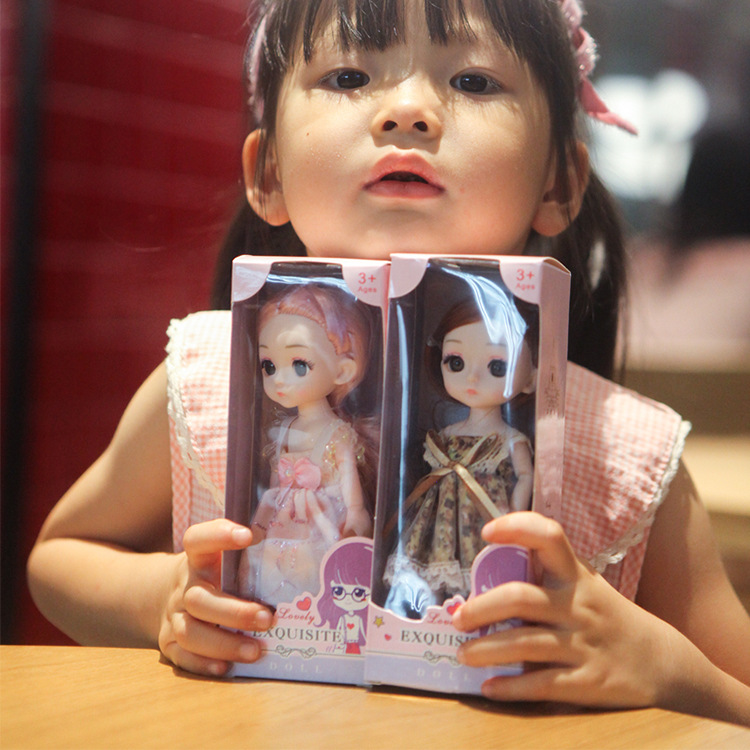Picture of 17cm Bardenby Doll Princess Set Dress-up Bjd Doll Girl Toy Birthday Gift 8 Piece Set